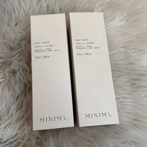 ☀️NEW MINIMLA Vanilla Coconut Body Collection Body Wash and Body Cream